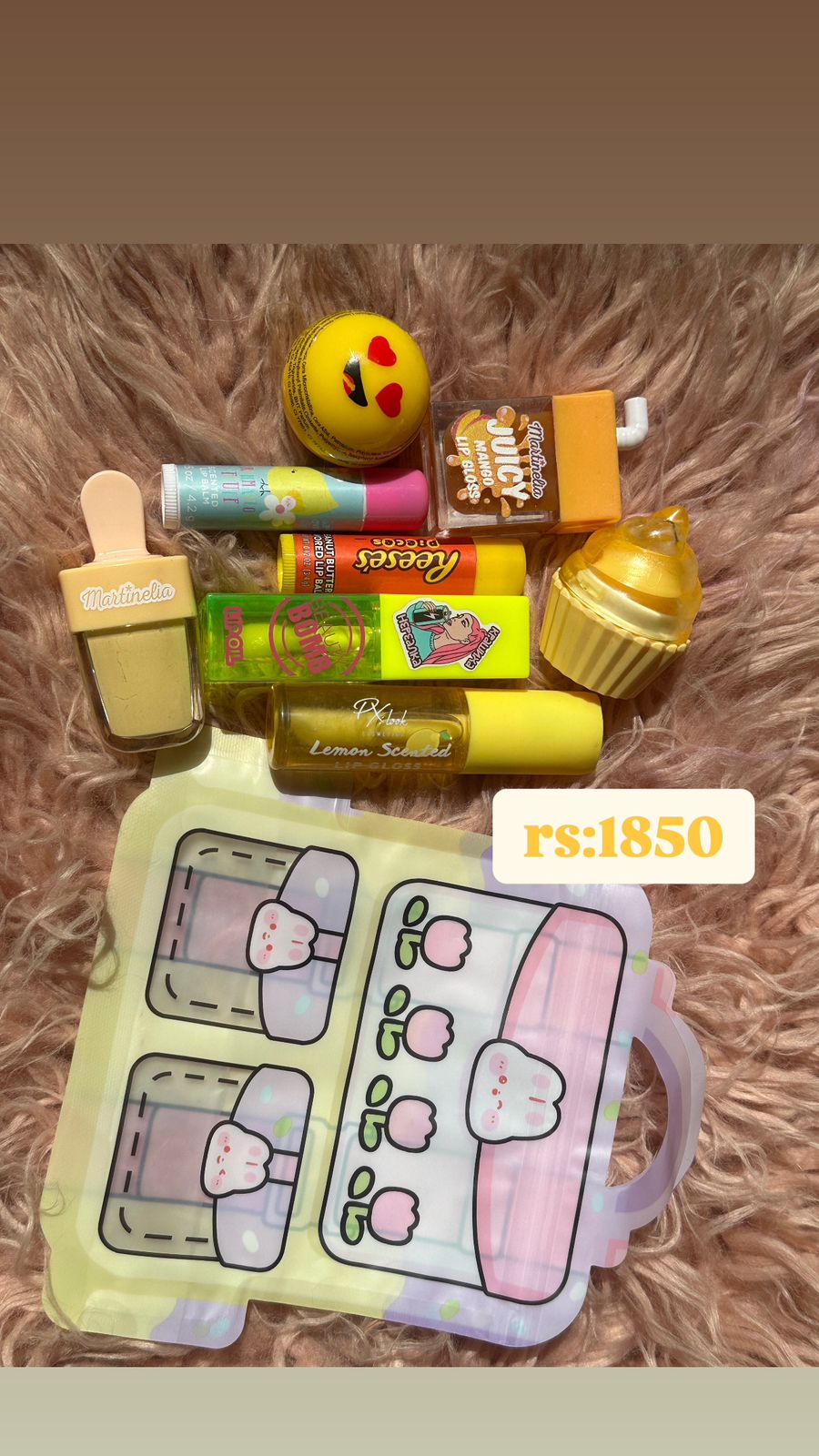 yellow make-up bag 🌼